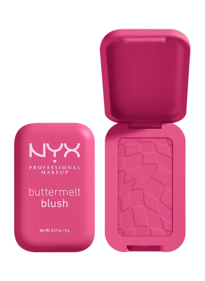 NYX PROFESSIONAL MAKEUP Buttermelt Blush, Powder Blush, Up To 12 H Wear, Fade & Transfer Resistant, Butta With Time  - Image 1