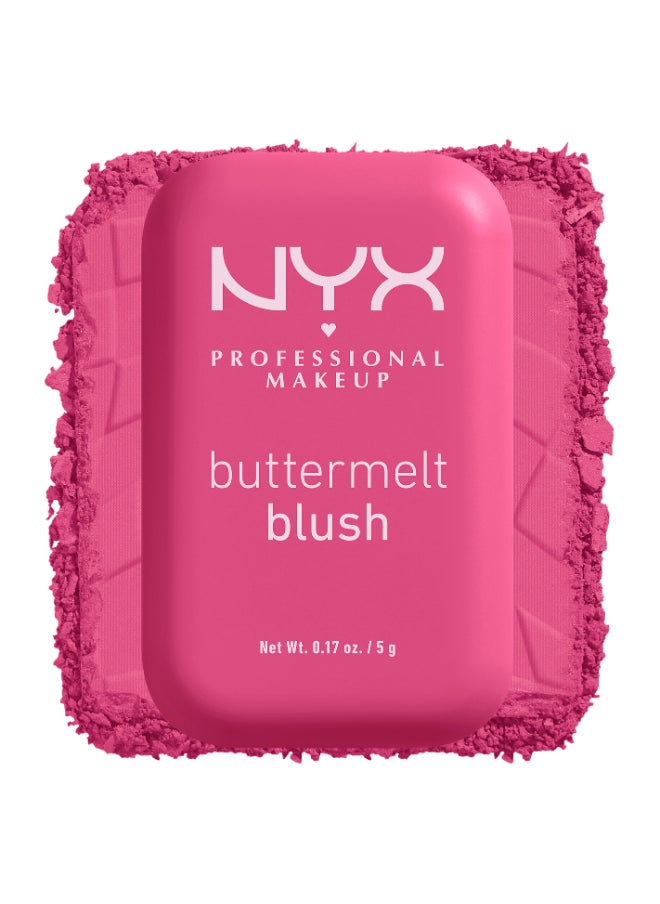 NYX PROFESSIONAL MAKEUP Buttermelt Blush, Powder Blush, Up To 12 H Wear, Fade & Transfer Resistant, Butta With Time  - Image 4