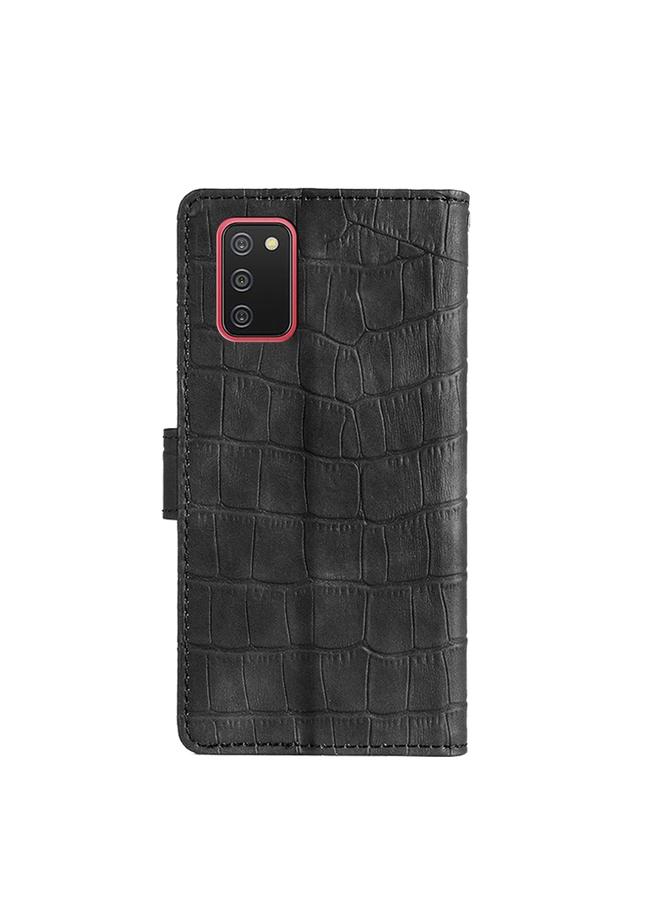 S-TOP Case For Samsung Galaxy A02s 164.2mm Skin Feel Crocodile Texture Magnetic Clasp Horizontal Flip PU Leather Case with Holder & Card Slots & Wallet - Image 3