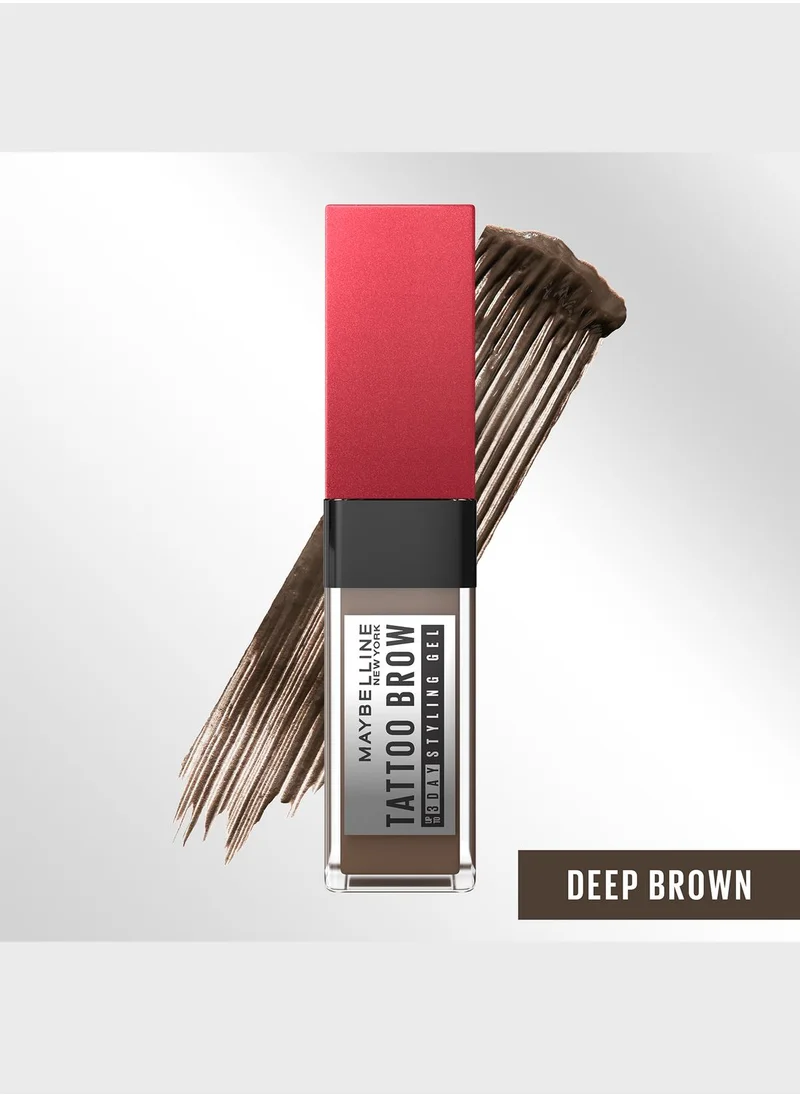 MAYBELLINE NEW YORK Tattoo Brow 3 Day Styling Eyebrow Gel, Deep Brown