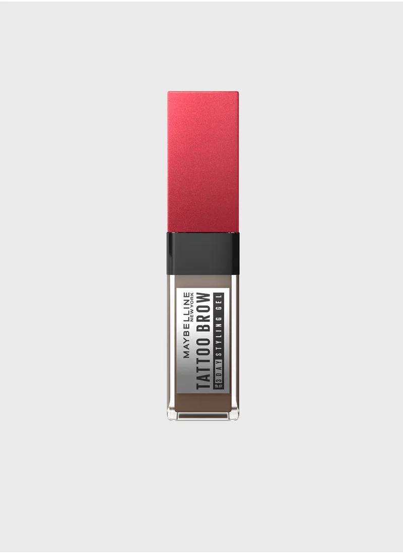 MAYBELLINE NEW YORK Tattoo Brow 3 Day Styling Eyebrow Gel, Deep Brown