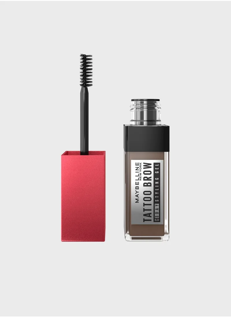 MAYBELLINE NEW YORK Tattoo Brow 3 Day Styling Eyebrow Gel, Deep Brown