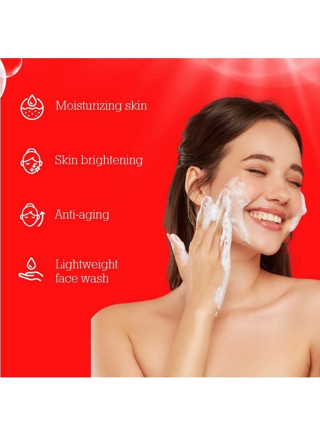 koji white Kojic Acid Skin Brightening Face Wash For Exfoliating Face Hydrating Face Moisturizer Vegan Face Wash Even Skin Tone With Vitamin C Flower Extracts Vitamin E 2.54 Fl Oz - Image 4