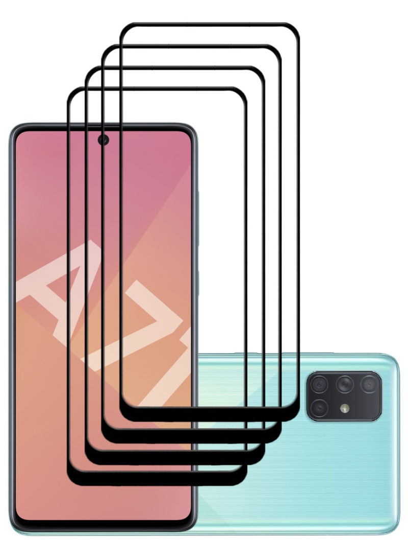 ACLIX 4 Pieces Antistatic ESD Dustproof Premium Quality High Definition Tempered Glass Screen Protector Designed For Samsung Galaxy A71 - Image 1