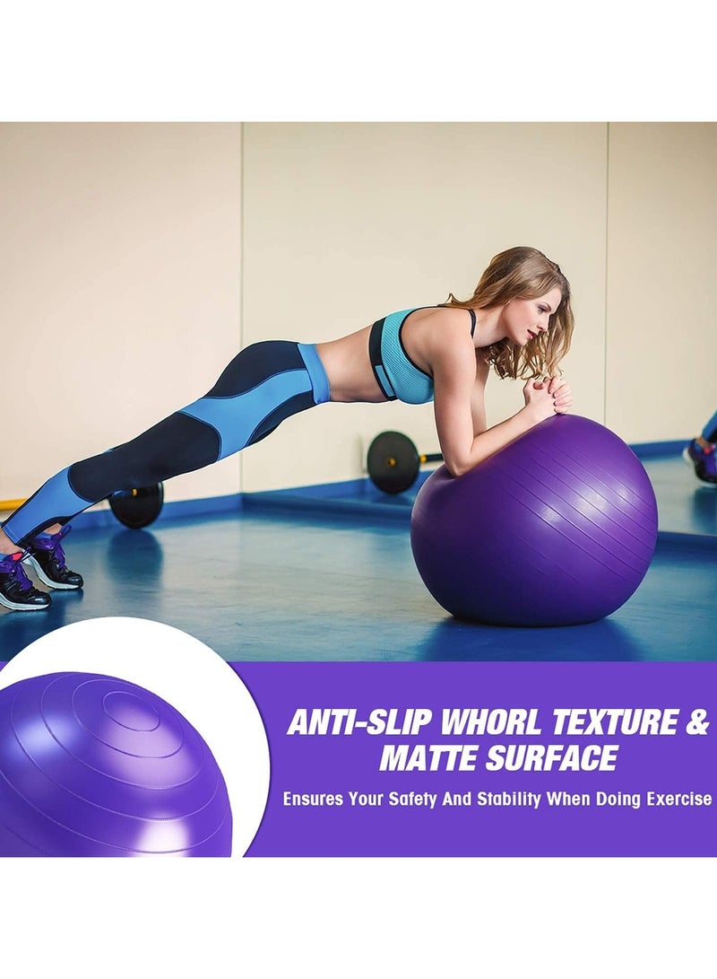 Anti-Burst Thickened Yoga Ball with Air Pump Stability Balance Ball for Home Fitness - Image 5