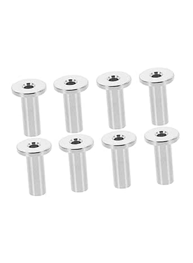 8pcs Stainless Steel Wire Cable Protector Sleeves for Deck Railing Clamps - Image 1