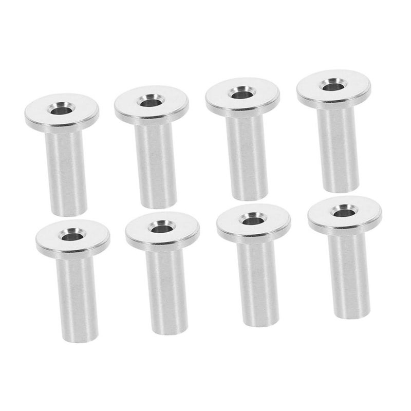 8pcs Stainless Steel Wire Cable Protector Sleeves for Deck Railing Clamps - Image 2