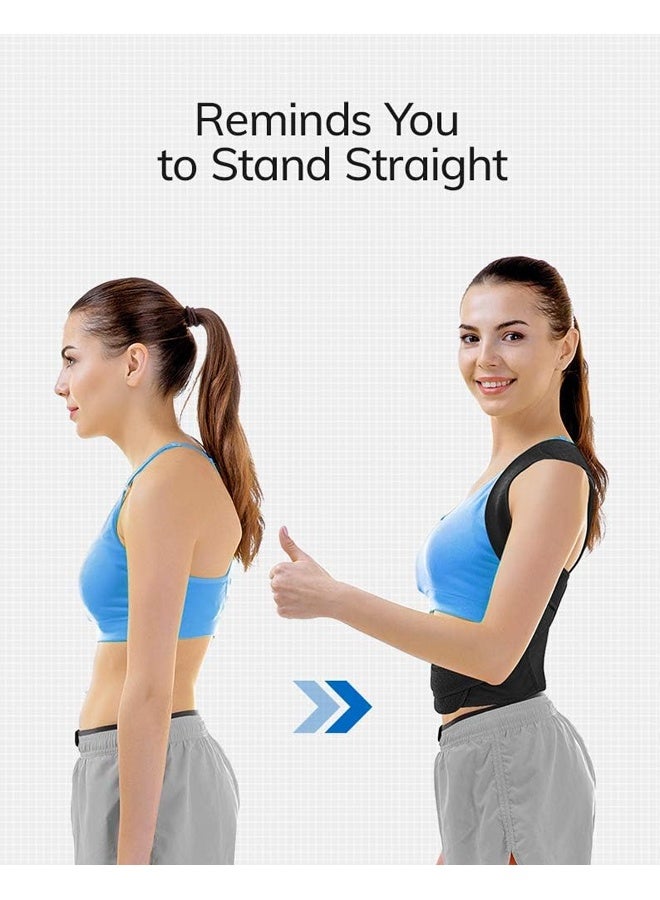 Compact Posture Corrector for Men and Women, Adjustable Upper Back Brace for Clavicle Support, Neck, Shoulder, and Back Pain Relief, L - Image 5