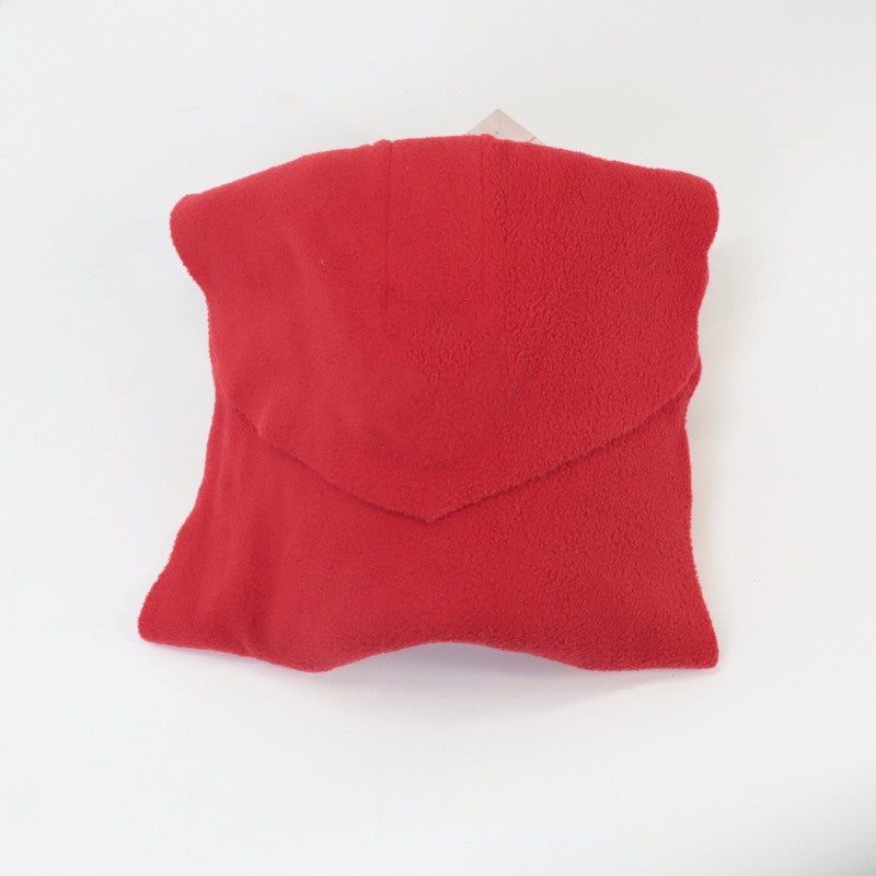 Travel U-Shaped Pillow Airplane High-Speed Rail Car U-Shaped Pillow Neck Pillow Outdoor Portable Sponge Polar Fleece U-Shaped Pillow(LaTeX upgraded Red) - Image 1