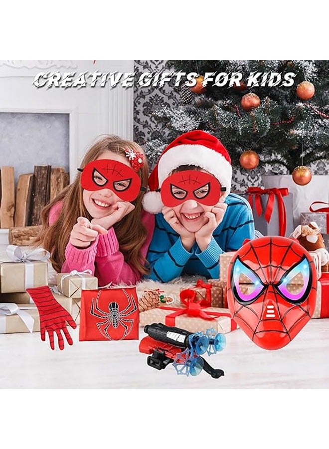 يلا جوي سبايدرمان ملابس الأطفال ، والأطفال بطل السوبر لعبة الرماية على الإنترنت ، مع بطل السوبر عباءة العنكبوت لعبة الرماية القفازات + أدى قناع + العين قناع ، العنكبوت قاذفة المعصم لعبة الملابس لعب دور بطل السوبر لعبة هدية - Image 4