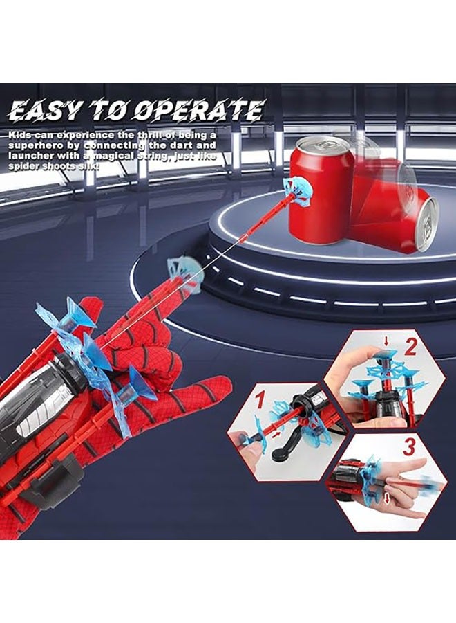 يلا جوي سبايدرمان ملابس الأطفال ، والأطفال بطل السوبر لعبة الرماية على الإنترنت ، مع بطل السوبر عباءة العنكبوت لعبة الرماية القفازات + أدى قناع + العين قناع ، العنكبوت قاذفة المعصم لعبة الملابس لعب دور بطل السوبر لعبة هدية - Image 3