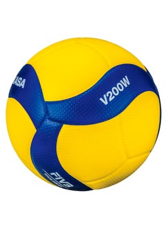 Mikasa Size 5 Volleyball | Innovative 8-Panel Design | Superior Grip & Durability for Professional Play | Blue/Yellow  - Image 1