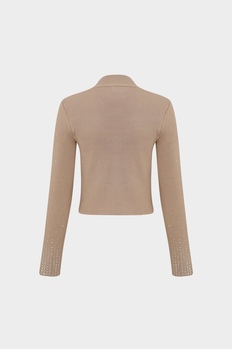 Açelya Okcu Premium Half Turtleneck Straz Stone Women's Knitwear Sweater  - Image 2