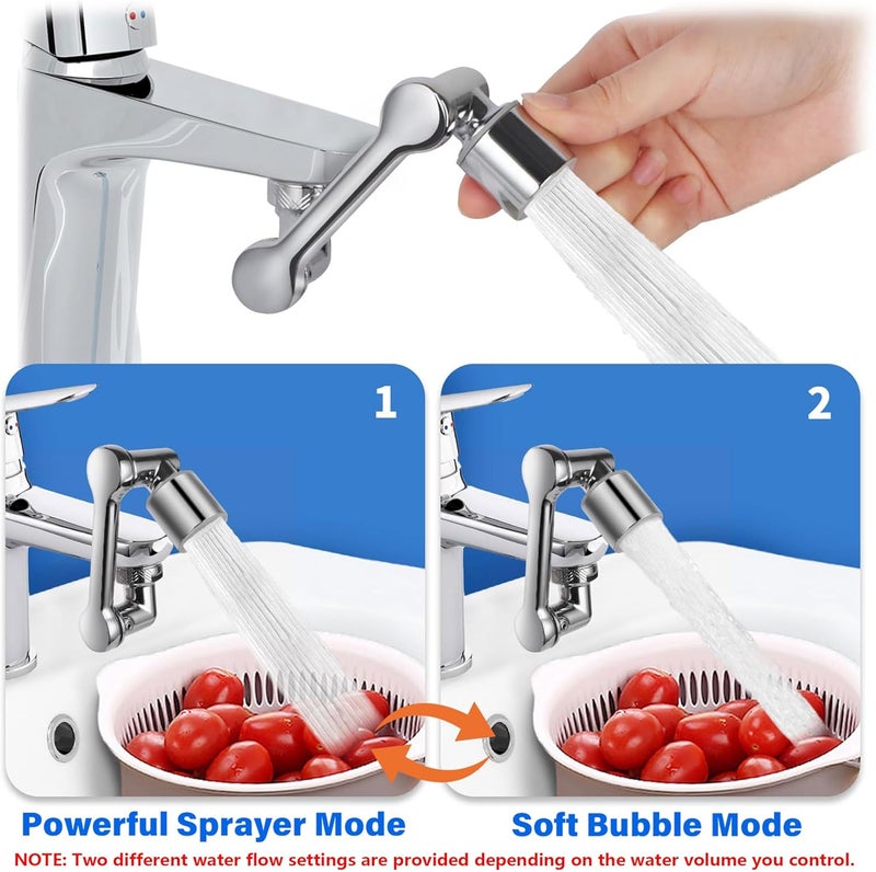 Shaobrc 360° Rotating Faucet Extender with Adapter – Multifunctional Sink Spray Head for Bathroom & Kitchen Sinks (360° Rotating Faucet Extender with Adapter) - Image 3