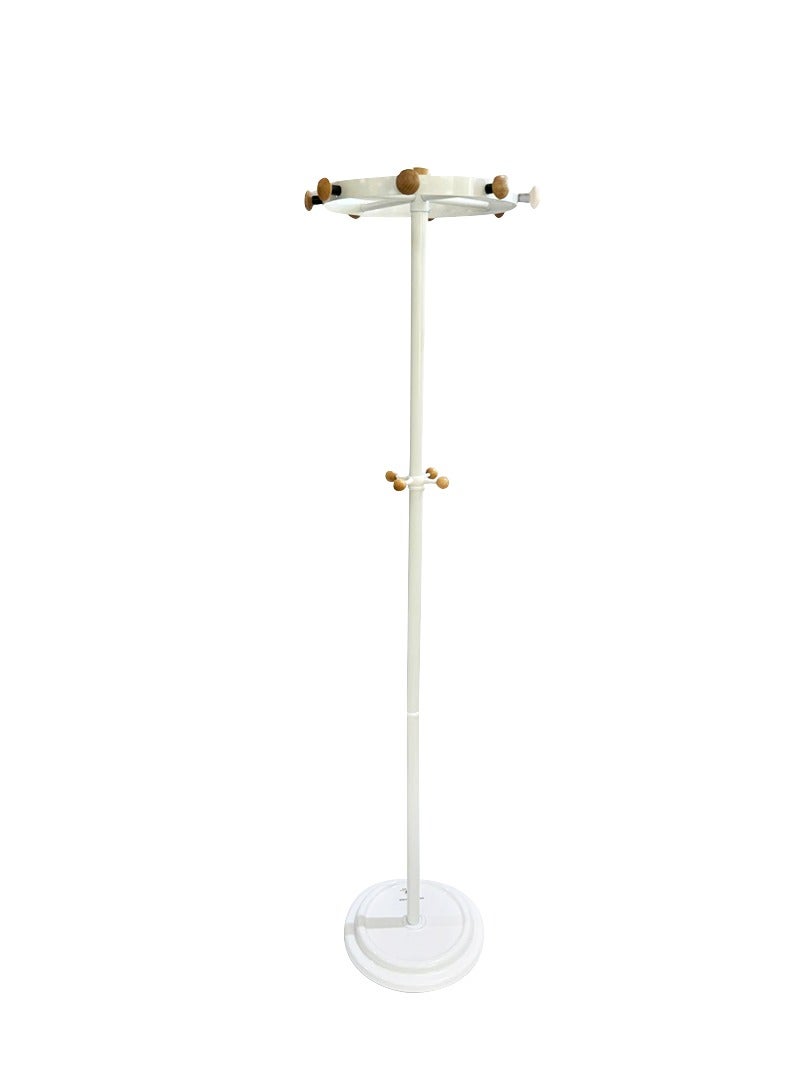 Living clothes hanger with hooks in a circular ring, white color - Image 5