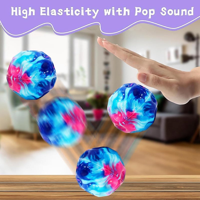 vGRASSP Super Bouncy Rubber Moon Ball Toy for Kids and Adults with Craters - High Bounce, Textured Grip, Perfect for Playtime Fun - Return Gift Foam Ball, Multicolor (Pack of 6) - Image 5