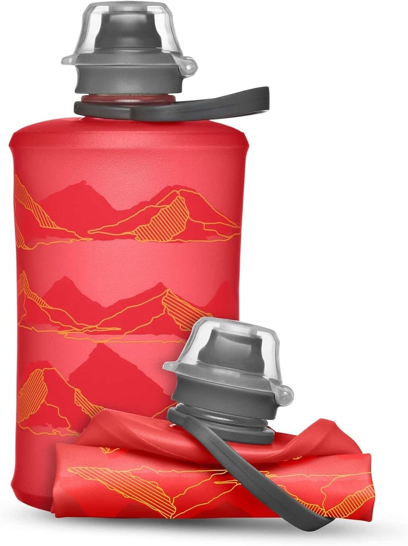 Hydrapak Stow Collapsible Water Bottle – 350ml – Ultralight, Leak-Proof, BPA-Free, Filter Compatible Travel & Hiking Flask - MTN Redwood - Image 1