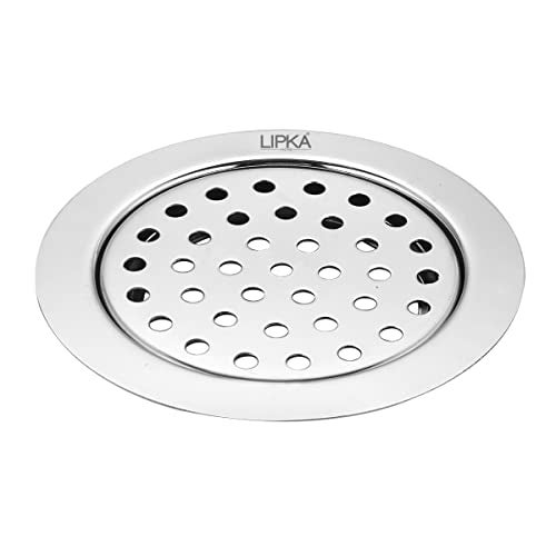 LIPKA Pack of 2 YU Round Floor Drain |Premium Stainless Steel |5 Inches| - Image 1
