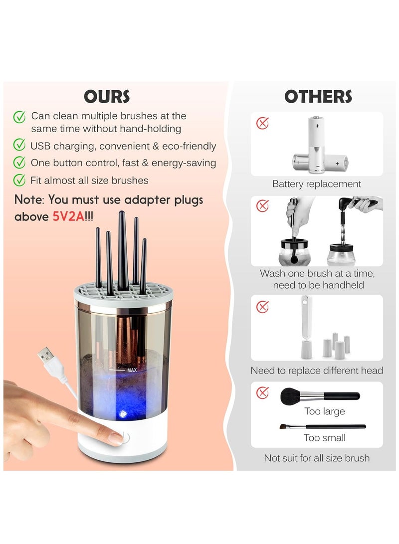 Furtey Electric Makeup Brush Cleaner Suitable for All Sizes of Makeup Brushes Beauty Tools Makeup Brush Cleaning Machine - Image 5