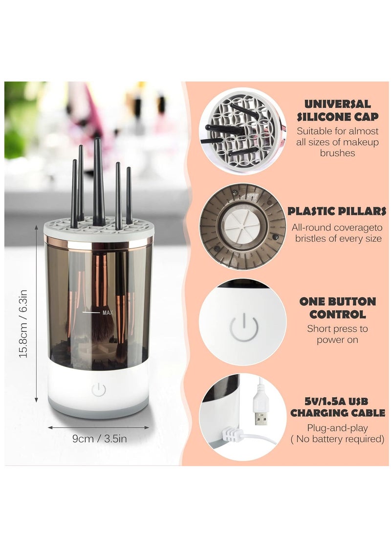Furtey Electric Makeup Brush Cleaner Suitable for All Sizes of Makeup Brushes Beauty Tools Makeup Brush Cleaning Machine - Image 2