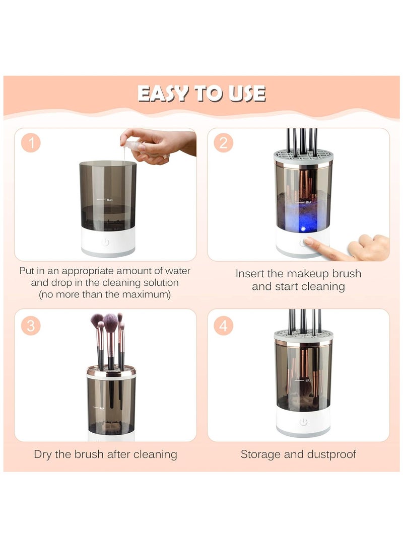 Furtey Electric Makeup Brush Cleaner Suitable for All Sizes of Makeup Brushes Beauty Tools Makeup Brush Cleaning Machine - Image 4