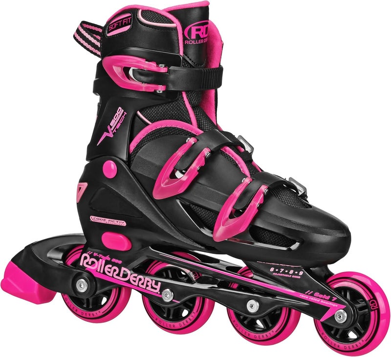 Roller Derby V-Tech 500 Adjustable Performance Inline Skates for Men, Women, Kids, Teens - Image 1