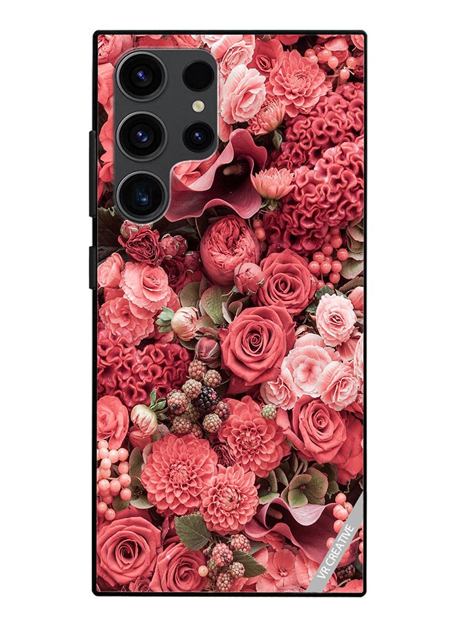 VR CREATIVE Protective Case Cover For Samsung Galaxy S24 Ultra Rose Design Multicolour - Image 1