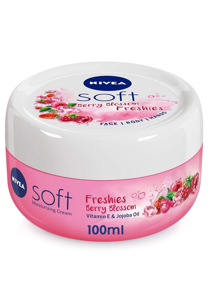 كريم مرطب برائحة زهر التوت المنعش سوفت فريشز من ، برطمان 100 مل قطعتين - Image 2