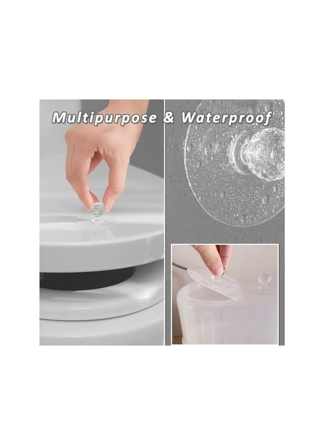 PROMASS promass 8 Pcs Cabinet Drawer Knobs, Clear Diamond Crystal Shaped Pulls Handles, Self Adhesive Drill Free Push Pull Helper, for Kitchen Cupboard, Bathroom Dresser, Furniture Door Window  - Image 3