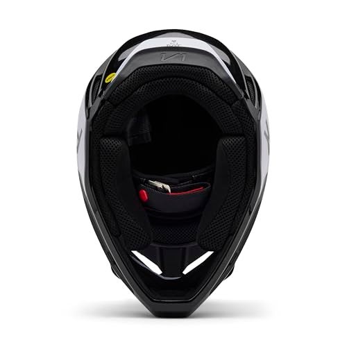 Fox Racing Unisex V1 Motocross Dirt Bike Helmet, Black Lean, X-Large - Image 5
