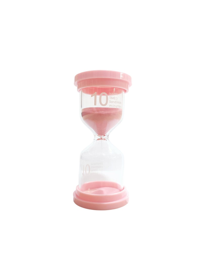Sand Timer for Room Decoration, Mental Focus, and Precise Time Tracking, Ideal for Coffee Tables, Book Displays, and Festive Events with Random Color Sand pink (model 1-10 minute)