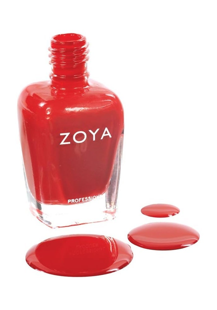 ZOYA Nail Polish in America - Bright Retro Tomato-Red Creme, 0.5 fl. oz. - Image 5
