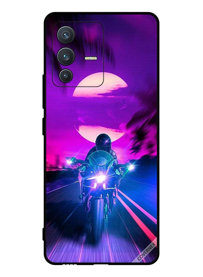 Covernex Protective Case Cover For vivo V23 5G Biker Leaving Moon Behind - Image 1