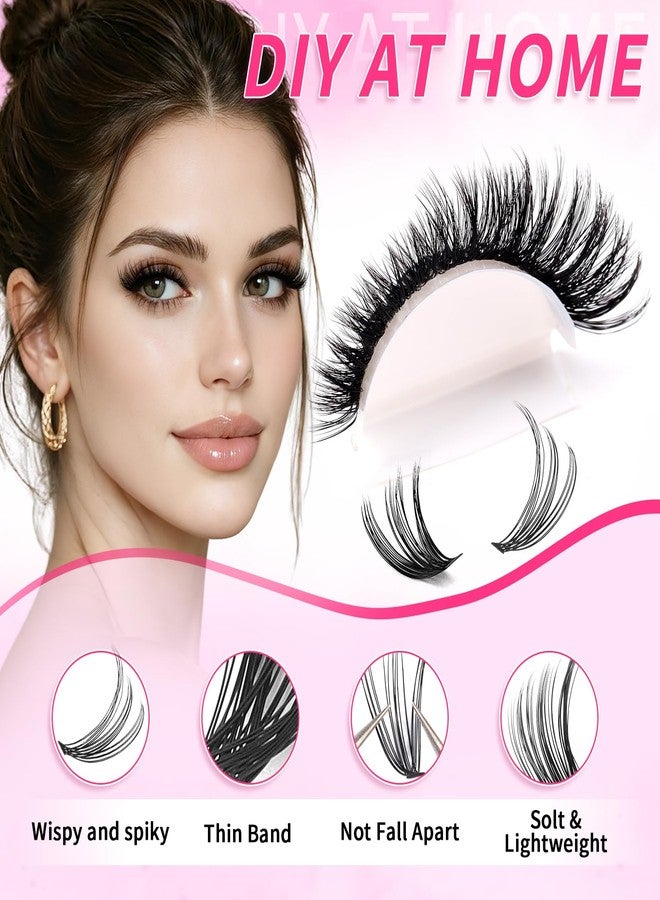 CMAYOME Lash Clusters Kit Natural Wispy Lash 640Pcs Volume Fluffy DIY Individual Lashes Clusters 10-16MM Eyelash Extensions with Bond&Seal,Remover,Brush，Tweezers for Beginners(10D+20D+30D+40D) - Image 4