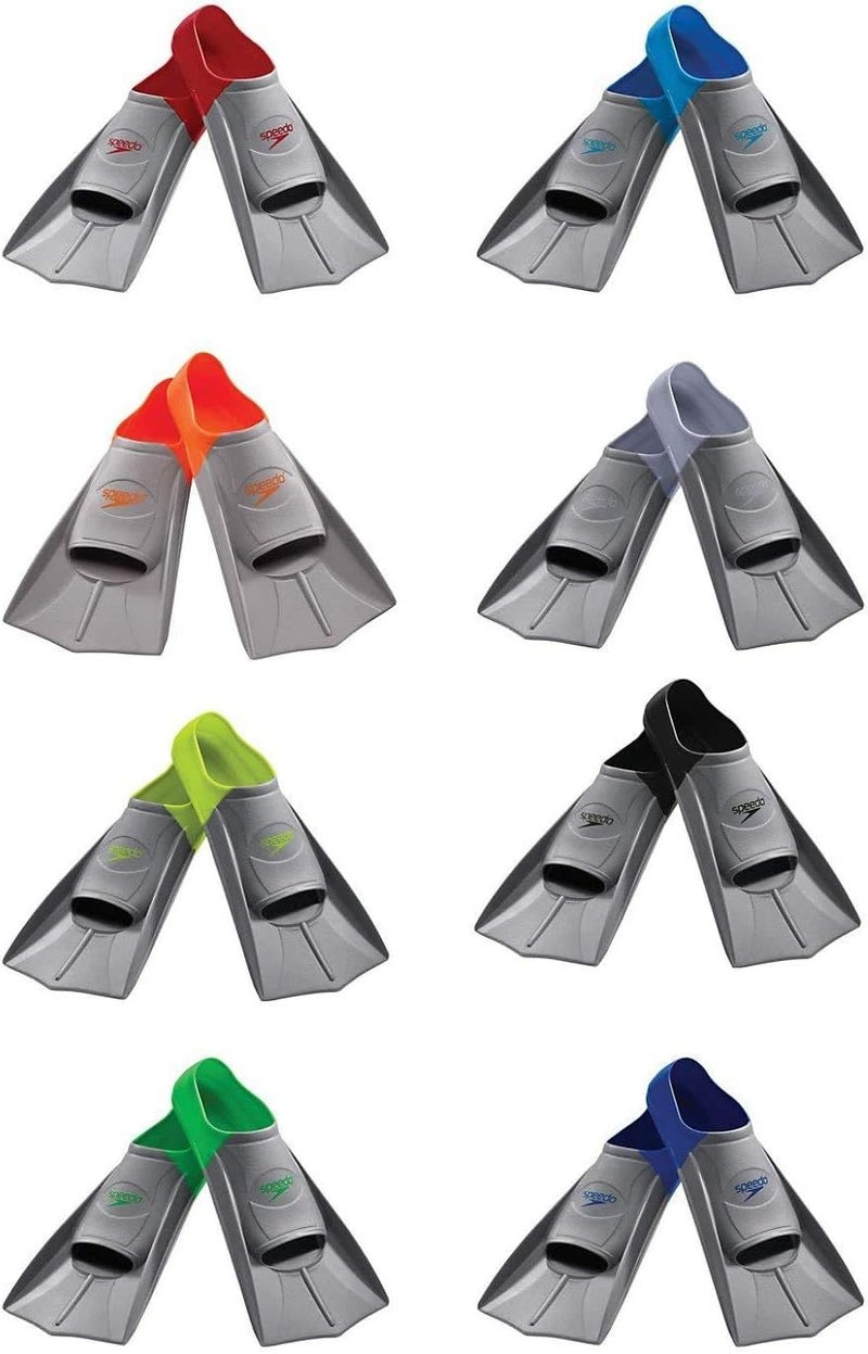 Speedo Unisex-Adult Swim Training Fins Rubber Short Blade - Image 2