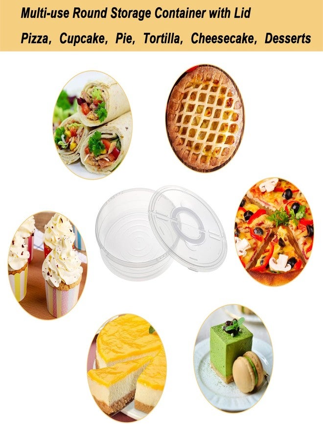 BTSKY Clear Plastic Pizza Container with Lid and Handle 12 Inch Round Pie Carrier with Lid Portable Pizza Keeper Reusable Food Storage Container for Cheese, Desserts, Holds up to 11 Inch Pie - Image 5