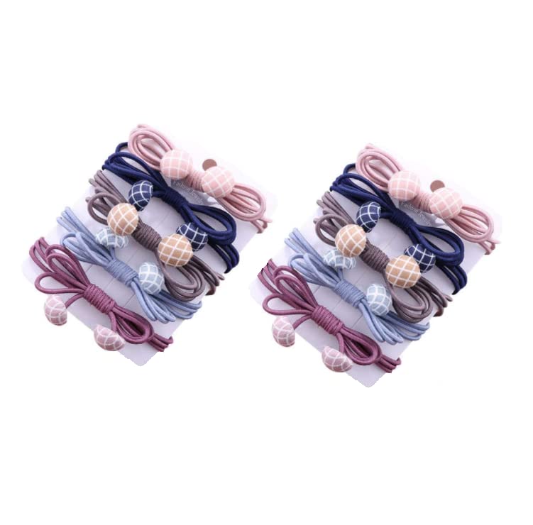 Loquat HLLMX 10 PCS Korean Hair Accessories  Ponytail Holders Hair Elastics and Cute Hair Ropes for Women and Girls