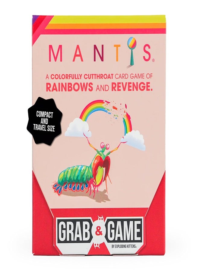 Exploding Kittens Mantis Grab & Game 2-4 Players - Ages 7+ - 10 Minutes to Play - Travel Sized Cutthroat Matching Card Game - Party, Family Night, Kid and Adult Card Game - Image 1