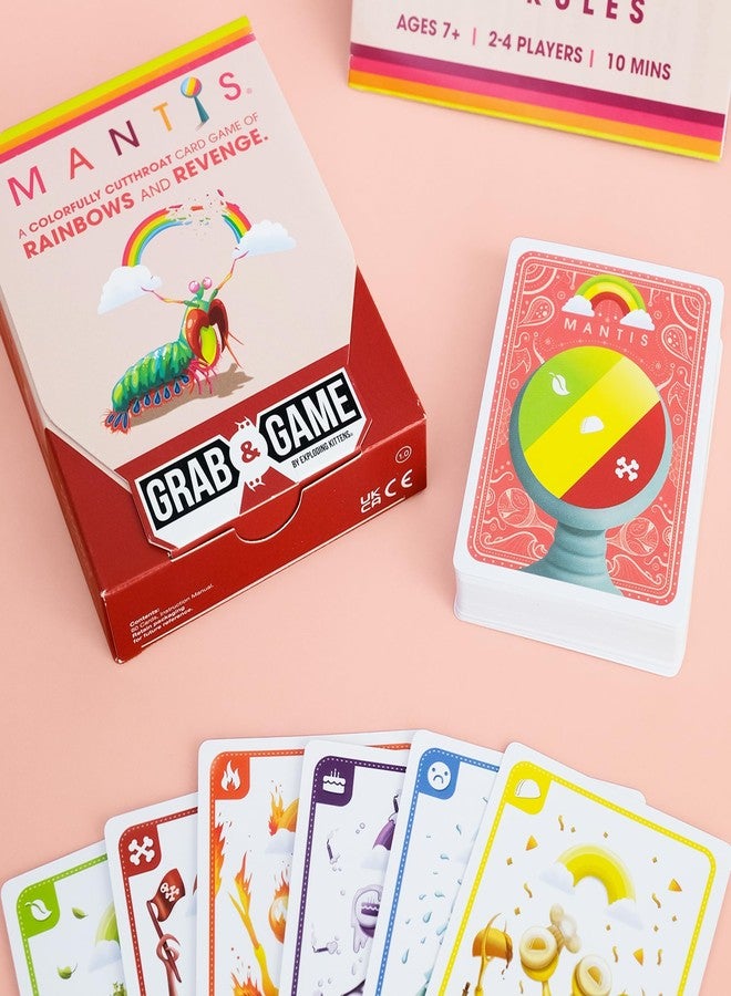 Exploding Kittens Mantis Grab & Game 2-4 Players - Ages 7+ - 10 Minutes to Play - Travel Sized Cutthroat Matching Card Game - Party, Family Night, Kid and Adult Card Game - Image 5