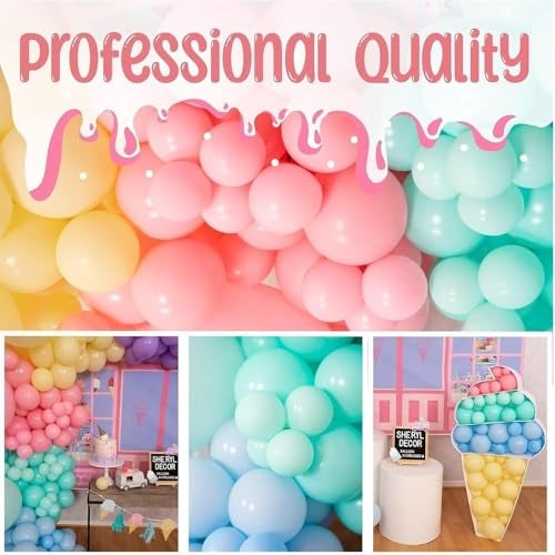 Pop The Party 39 Pieces Happy Birthday Decoration Kit | Ice Cream Foil Balloons Theme For Birthday Decorations Items - Image 5