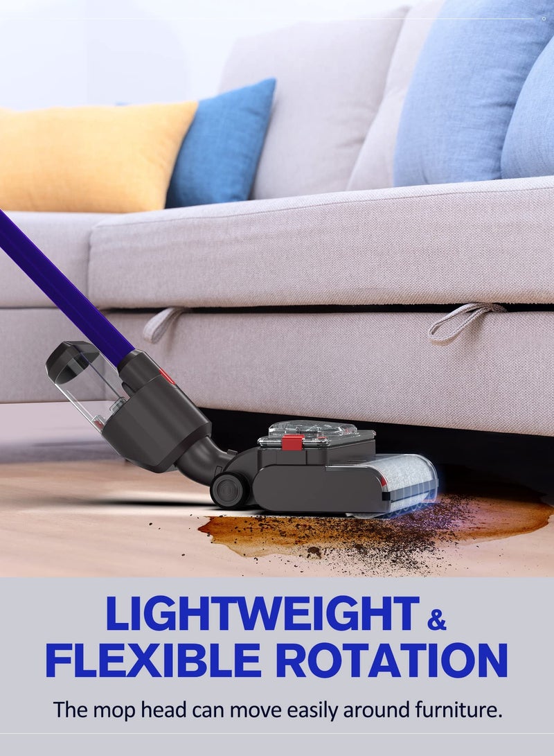 SYOSI Electric Wet Dry Mopping Head for Dyson V8 V7 V10 V11 V15 Vacuum Cleaner Automatic Cleaning Roller Brush for Sticky Messes and Pet Hair Steam Vacuum Filter Accessory for Hard Floors and Area Rugs  - Image 3