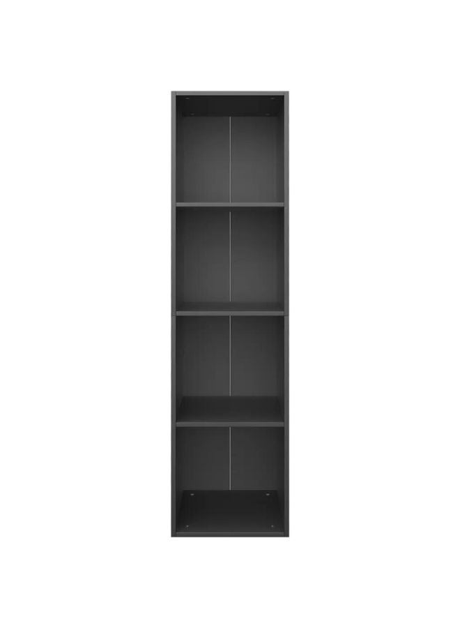 vidaxl vidaXL Book Cabinet/TV Cabinet Black 36x30x143 cm Engineered Wood - Image 2