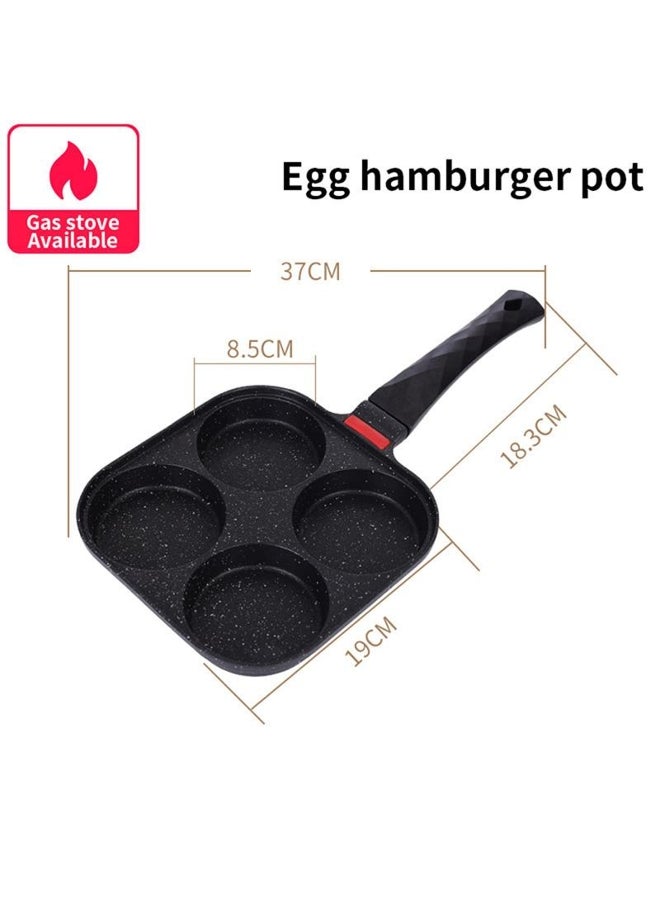 Four-Hole Frying Pot Pan Thickened Omelet Pan Non-Stick Egg Pancake Steak Pan 