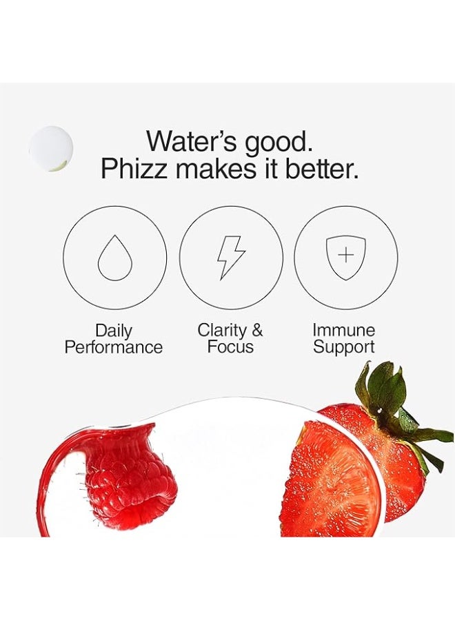 PHIZZ Daily 3-in-1 Mixed Berry Hydration, Energy & Immune Support 20 Effervescent Tablets - Image 4