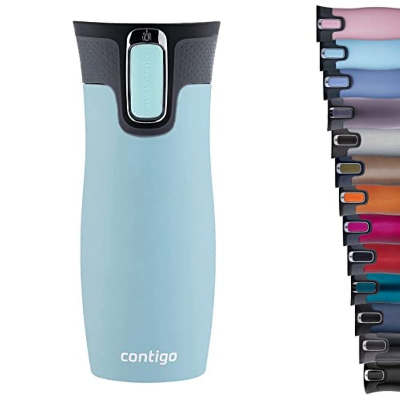 West Loop Autoseal Thermal Mug, Insulated Mug, Coffee Mug To Go, BPA free, leak proof travel mug with easy-clean lid, keeps drinks hot for up to 5h, 470 ml - Image 5