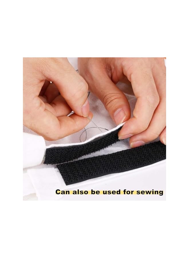 Green Tiger 1" x 16ft Hook and Loop Straps with 25 Metal Buckles, Adjustable Nylon Cable Ties, Cut-to-Length Reusable Fastening Cord for Organizing, Storage & DIY Projects - Black - Image 5