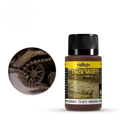 Vallejo - Weathering FX | Brown Thick Mud 40 ml. (1.35 fl.oz.) | Permanent Pigments and Water Based Acrylic Resins | Ideal for Miniatures, Scale Models & Dioramas - Image 3