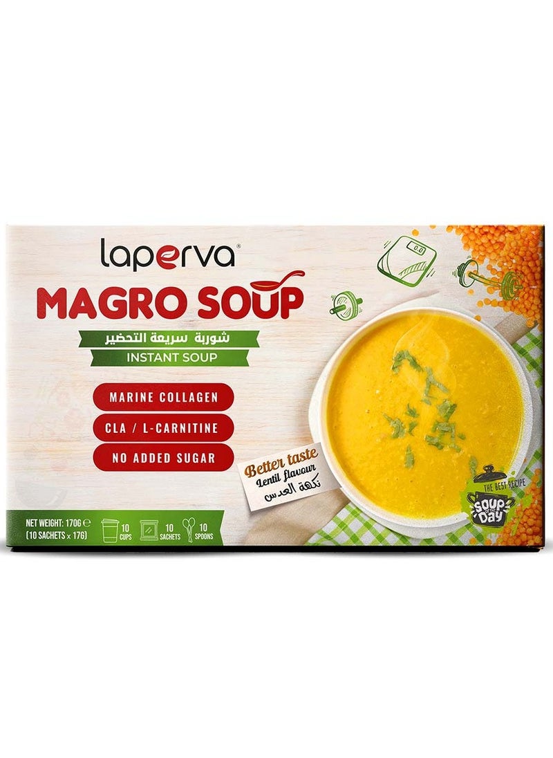 Laperva Magro Soup, 10 sachets 170 gm  With Marine Collagen, CLA & L-Carnitine 