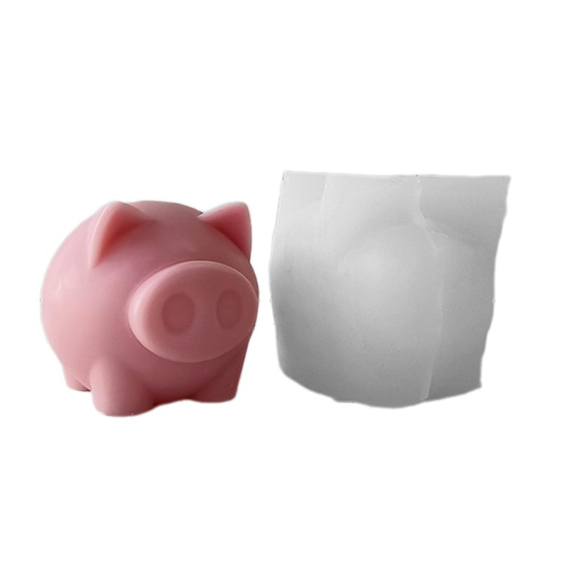Silicone Pig Soap Mold Cute Animal Chocolate Cake Decor Tool - Image 2