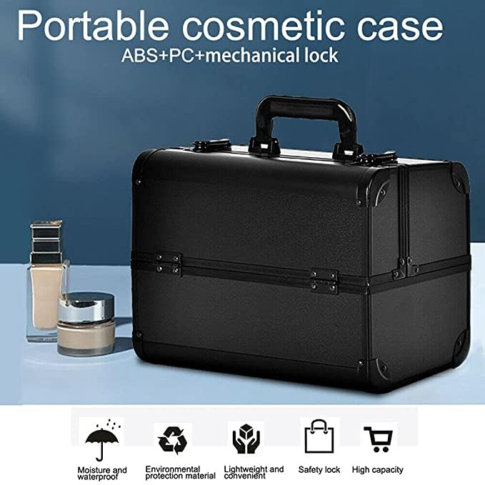 Qtavia Makeup BagTravel Accessories Dorm Room Essentials Toiletry Bag for WomenTravel Essentials Cosmetic Bag Makeup CaseMothers Day Gifts Graduation Gifts Medium z Black - Image 5